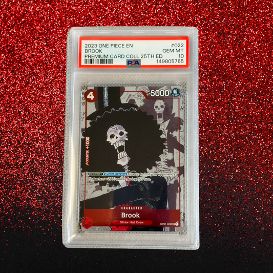 Brook #022 PSA 10 Gem Mint - 2023 One Piece Premium Card Collection 25th Edition