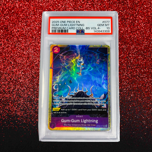 Gum-Gum Lightning #077 PSA 10 Gem Mint - 2025 One Piece Premium Card Collection Best Selection Vol.4