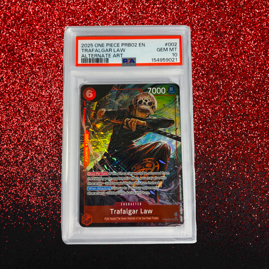 Trafalgar Law #002 PSA 10 Gem Mint - 2025 One Piece PRB02-Premium Booster One Piece Card The Best Vol.2 Alternate Art
