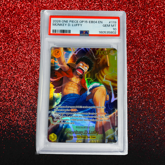 Monkey D. Luffy #119 PSA 10 Gem Mint - 2026 One Piece OP15-EB04-Adventure on Kami's Island