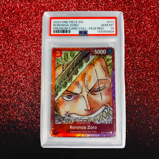 Roronoa Zoro #013 PSA 10 Gem Mint - 2023 One Piece Premium Card Collection One Piece Film Red